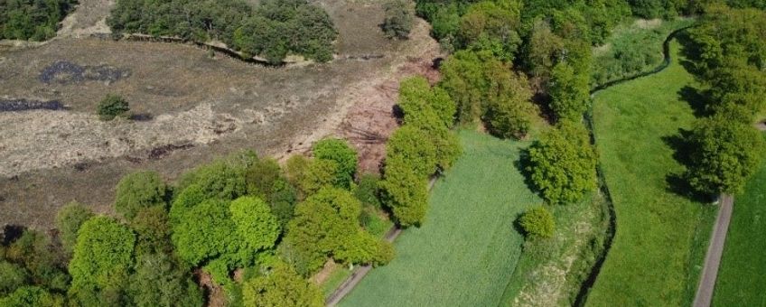 Verbinding van bos, heide, beekdal, akker en weide op landgoed Twickel