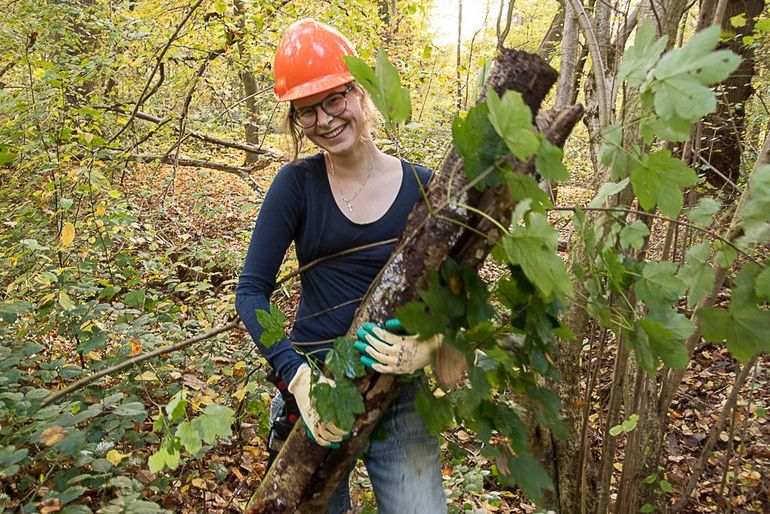 Loïs Westerink ging in 2024 aan de slag in het rabattenbos van Kasteel Huis Bergh