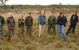 Michiel Wallis de Vries beheerders in overleg over heidefauna en begrazing