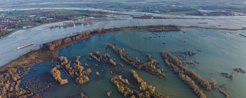 Luchtfoto van de Millingerwaard, Nederland