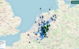 Screenshot Kraanvogelradar op 18 februari 2025