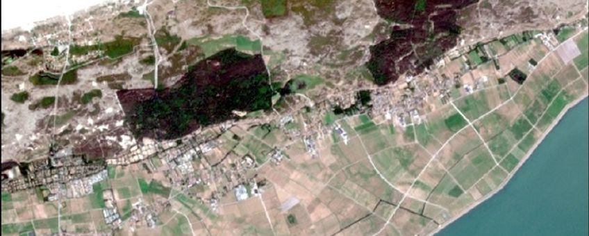 Satellietfoto van Terschelling op 15 juli 2018