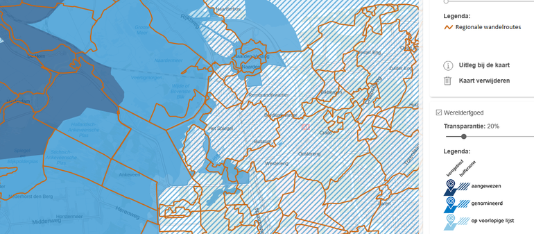 Regionale wandelroutes in Amsterdam gecombineerd met de Werelderfgoedkaart