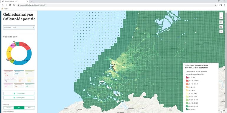 Interactieve stikstofkaart Zuid-Holland