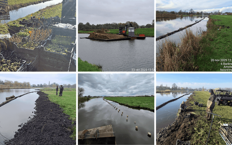 Collage van de werkzaamheden