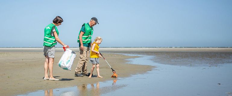 Schoonmaken van het strand