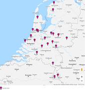 Locaties waar sneeuwklokjes voor het eerst in bloei zijn gezien tot en met 22 januari 2019