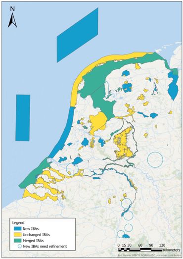 Belangrijke vogelgebieden (IBAs) in Nederland 2019