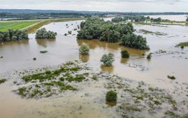 Afgelopen winter en voorjaar waren er 6 hoogwater golven in de Erlecomse waard.