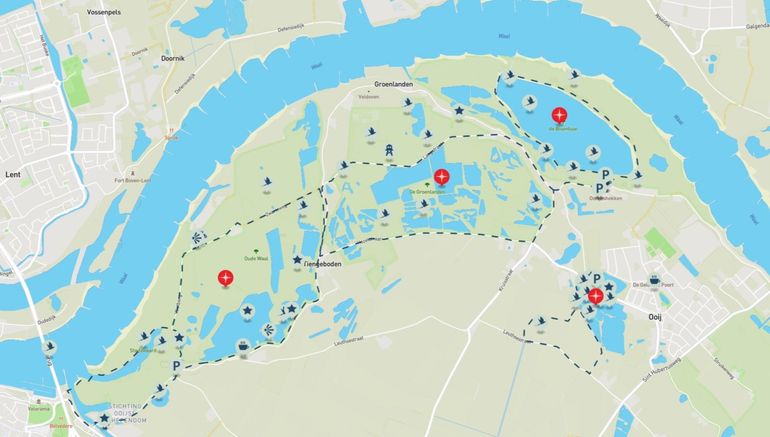 Voorbeeld kaart Ooijpolder