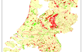 Ruut Wegman, Alterra Wageningen UR Het aantal knelpunten dat de natuurkwaliteit in natuurgebieden negatief beïnvloed voor stikstofdepositie, bodemzuurgraad, grondwaterstand en ruimtelijke samenhang voor 80 soorten.