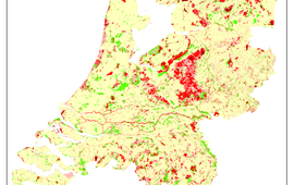 Het aantal knelpunten dat de natuurkwaliteit in natuurgebieden negatief beïnvloed voor stikstofdepositie, bodemzuurgraad, grondwaterstand en ruimtelijke samenhang voor 80 soorten.