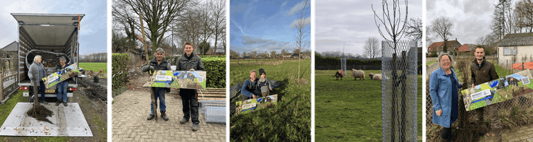 Collage van de werkzaamheden