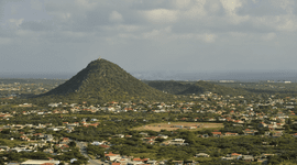 Aerial view of Aruba.