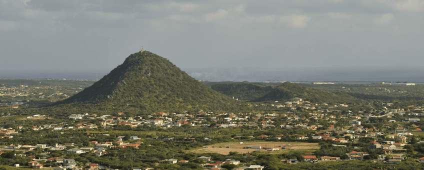 Aerial view of Aruba.