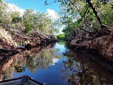 Kreek in Lac Bay