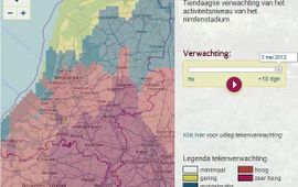 Tekenradar.nl Verwachting van Tekenactiviteit over 10 dagen.
