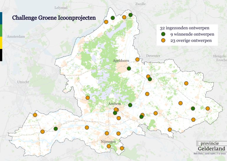 De 32 inzendingen kwamen uit heel Gelderland