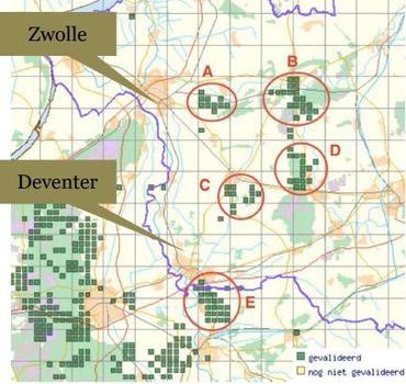 Deelpopulaties van de ringslang in Salland