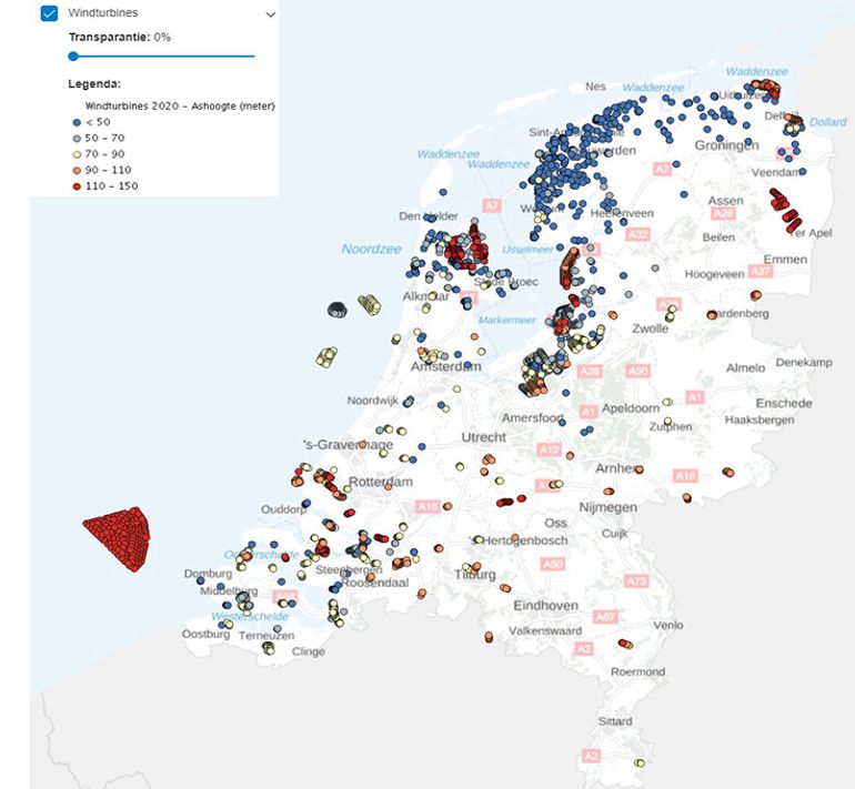 Windturbines in Nederland 