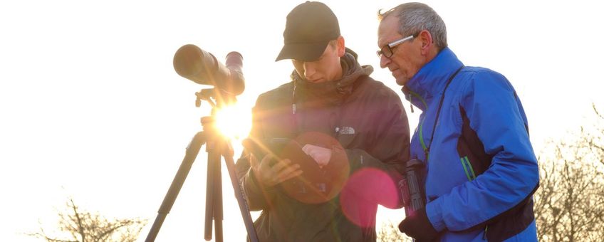 Watervogeltellers in actie