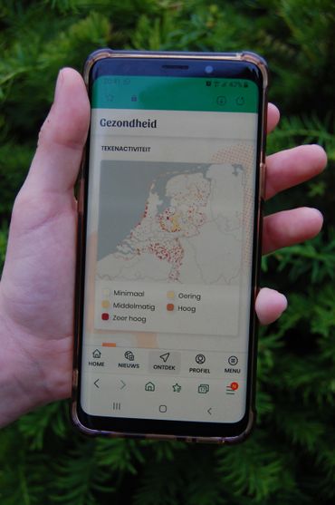 Teken-Alert met de tekenverwachting voor vandaag en morgen