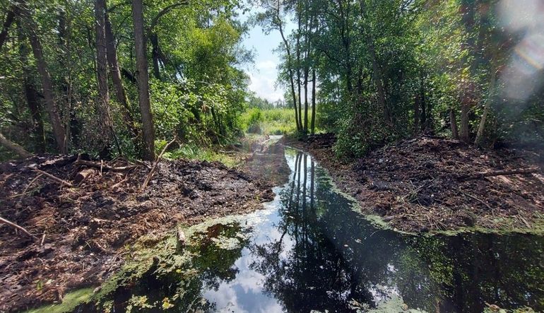 Net gegraven wateraanvoersloot