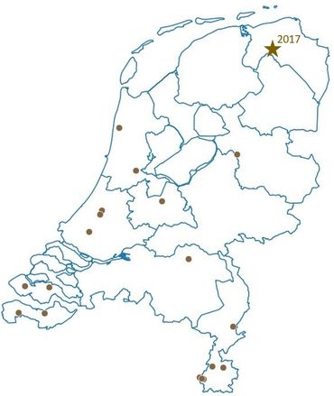 De waarnemingen van het geraniumblauwtje in Nederland