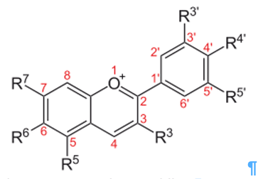 Basisstructuur anthocyanidine