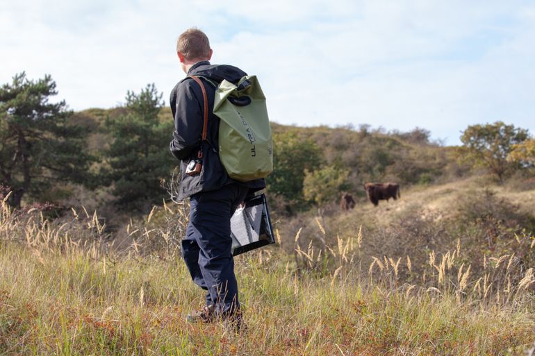 Ranger Thomas bestudeert wisenten