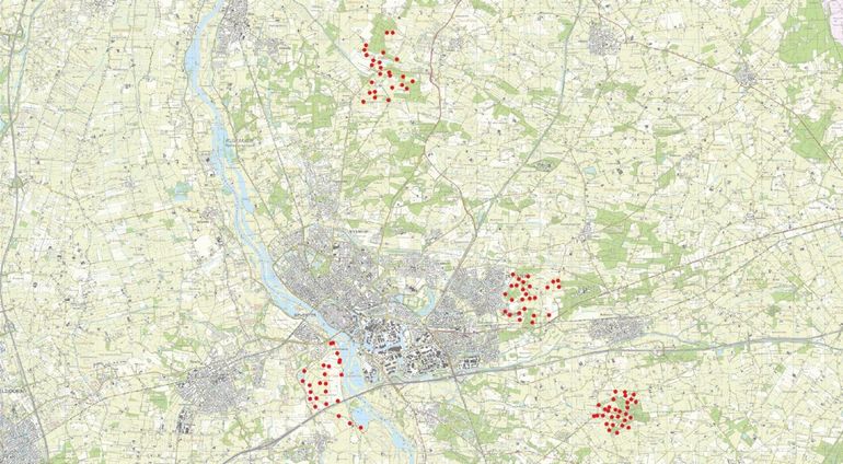 Overzicht van de onderzoekslocaties