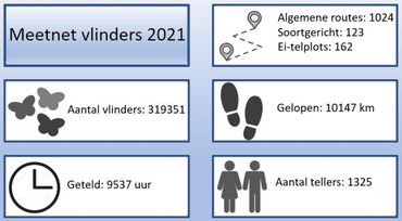 Overzicht meetnet vlinders 2021