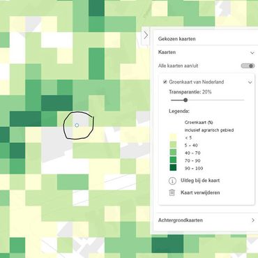 Het Stadsveld op Groenkaart Nederland