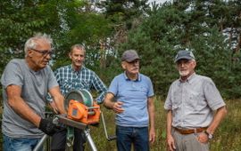 Roel Diepstraten, Haghorst De groep uitvinders op een rij: Frans Lavrijssen, Jos Hulshof, Marc Moons en Ben Putman (eenmalig gebruik)
