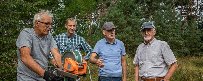 De groep uitvinders op een rij: Frans Lavrijssen, Jos Hulshof, Marc Moons en Ben Putman (eenmalig gebruik)