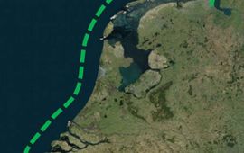 De mogelijke route van de schieraal van Delfzijl naar de Westerschelde