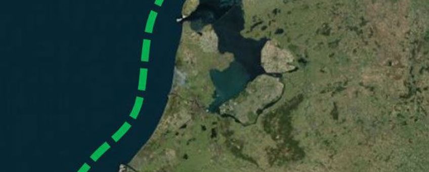 De mogelijke route van de schieraal van Delfzijl naar de Westerschelde