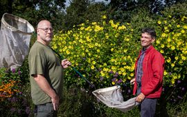 Veldonderzoekers Chris Achterberg en Kees Goudsmits