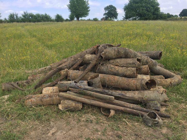 Verwijderde drainagebuizen