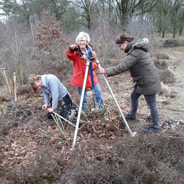 Ook dames trekken met het apparaat zomaar zware stronken omhoog