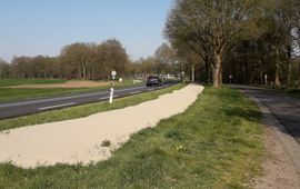 Provincie Gelderland sporenbed langs provinciale weg in de Achterhoek
