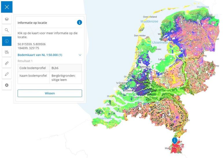 Bekijk de Bodemkaart van Nederland om meer te weten te komen over jouw tuinbodem. Klik op de kaart en via de i-knop krijg je meer informatie