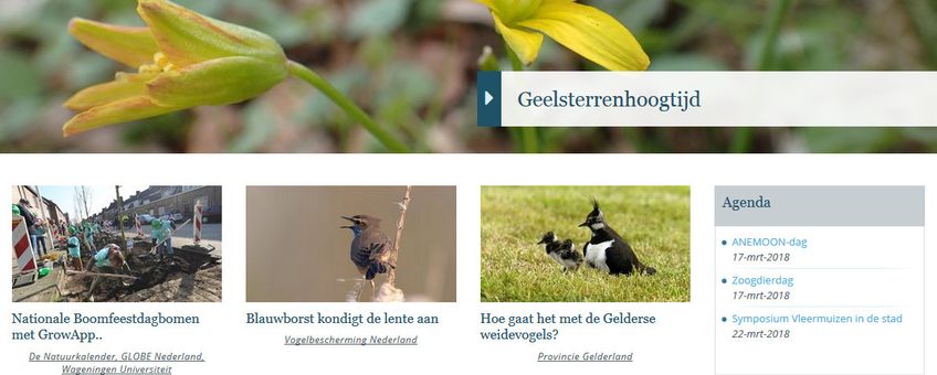 Nieuwe homepage Nature Today (13-3-2018)