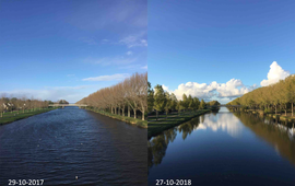 GrowApp.today Almere_Tweede Geuzenbrug_Kanaal oktober 2017 en 2018