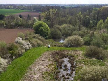 Een malaiseval in één van de onderzochte natuurgebieden 