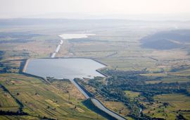 Een dam in Roemenië.