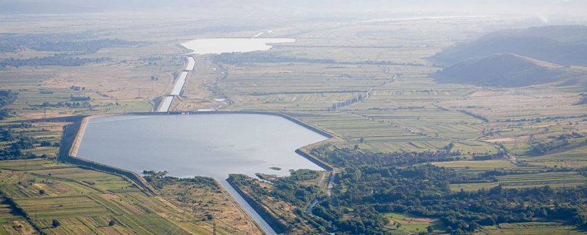 Een dam in Roemenië.