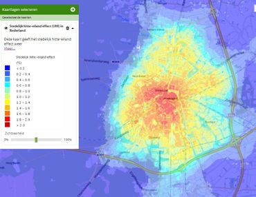 Stedelijk hitte-eilandeffect in Apeldoorn