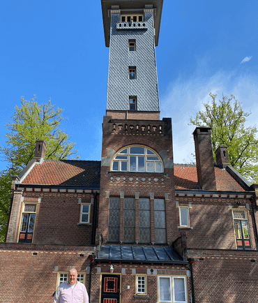 “Als rentmeester mag je hier in De Brandtoren wonen. Mijn voorganger Harry Breviers was nog een actieve bewoner van de eerste etage.”