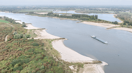 Door droogte bereikten rivieren deze zomer een extreem laag waterpeil.